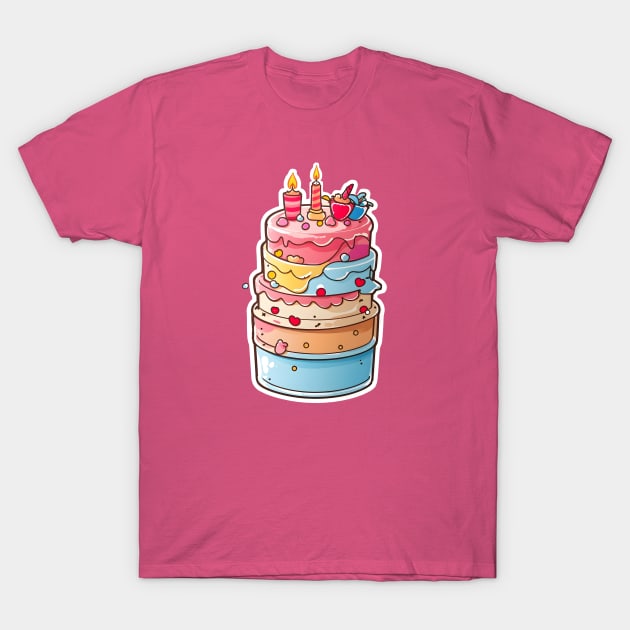 Cake Kawaii T-Shirt by ginkelmier@gmail.com